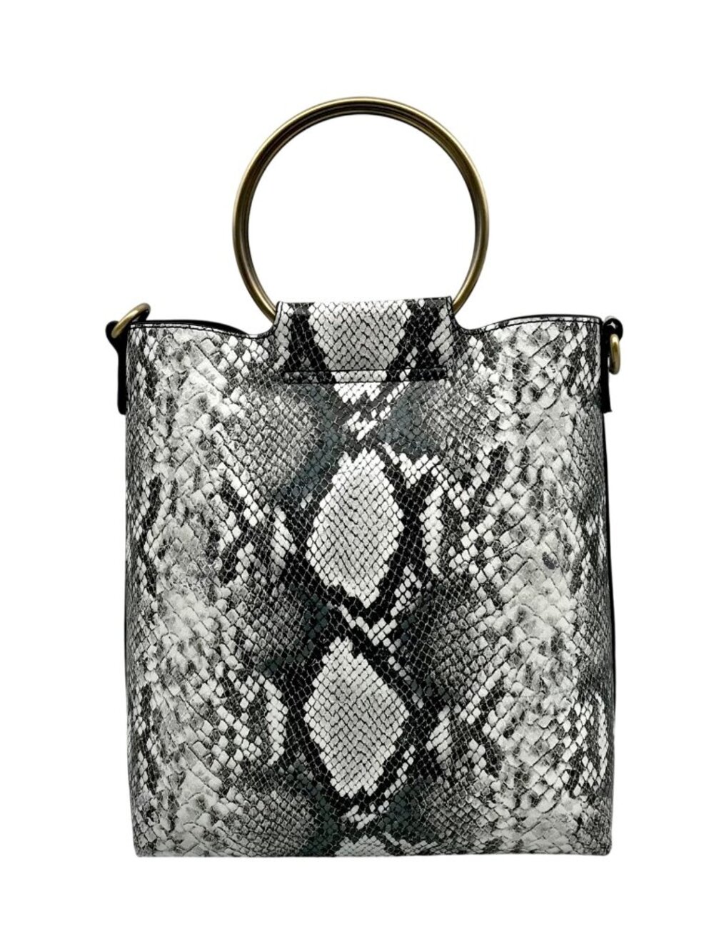 Unbranded Snakeskin Print Top Handle Crossbody & Matching Pouch - Picture 1 of 12